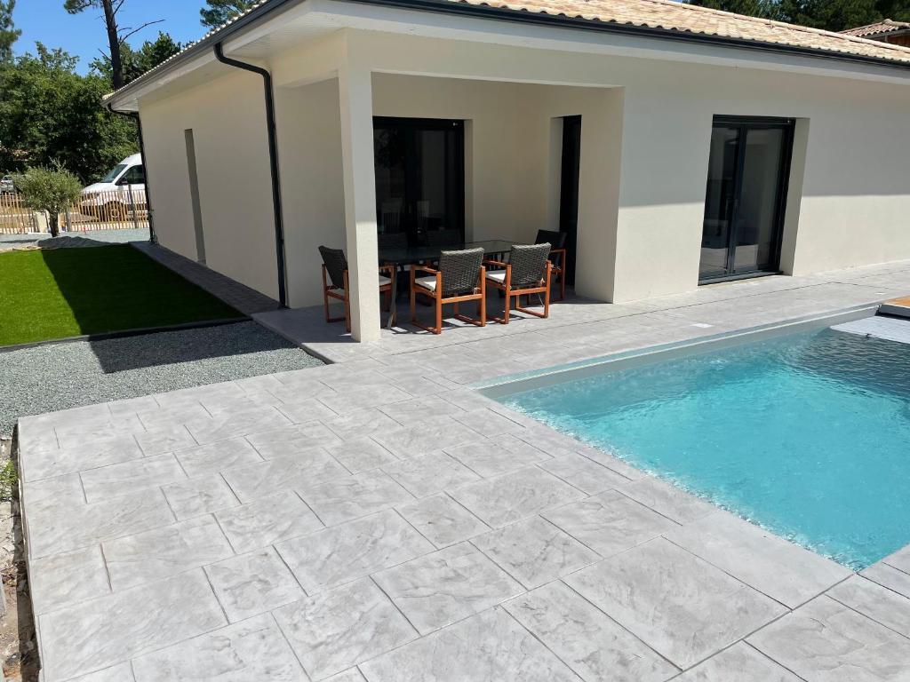 Villa Lacanau avec piscine chauffée Esterno foto